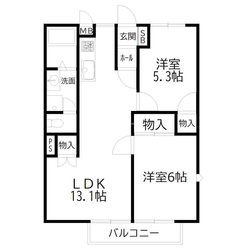 白池東ハイツ 間取り図