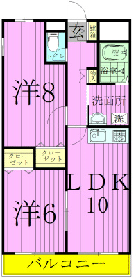 ヴァンテアンⅢ 103号室 間取り
