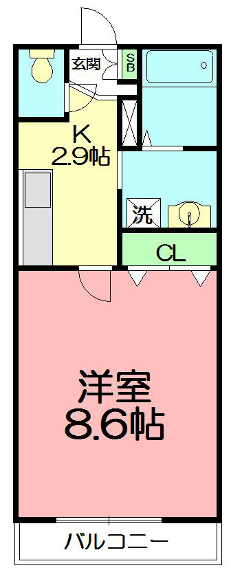 コートピア湘南 202号室 間取り