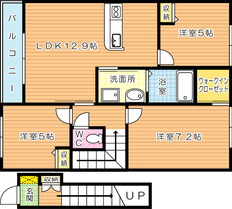 MAST日明　Ｂ棟 204号室 間取り