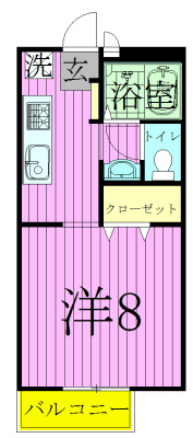 206号室 間取り