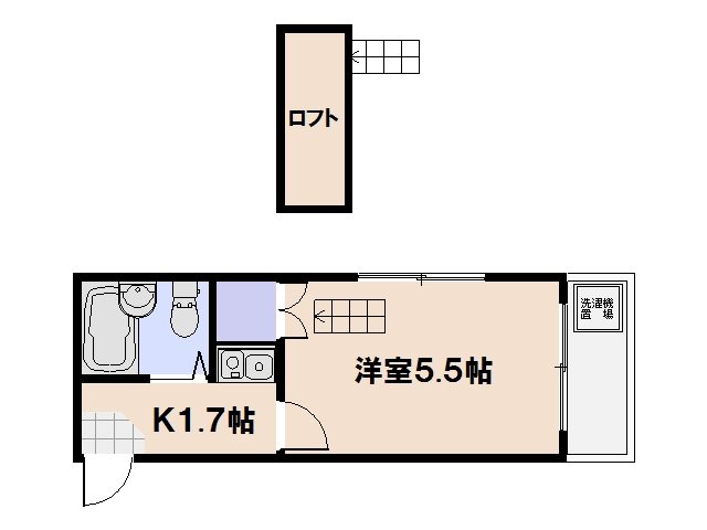 リバーサイド楽々園 101号室 間取り