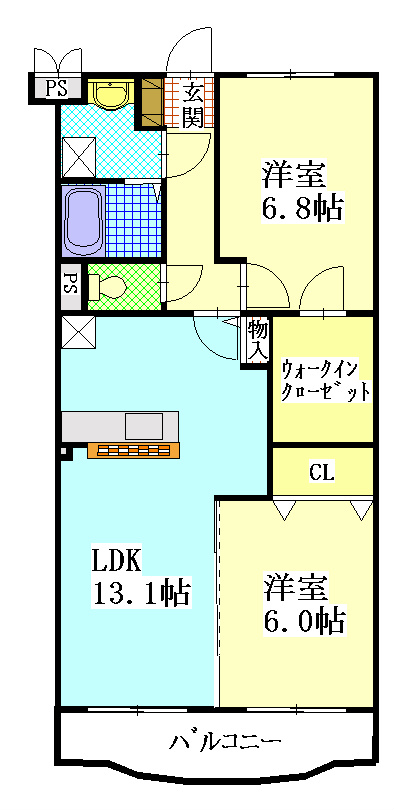 ポラーノ 202号室 間取り