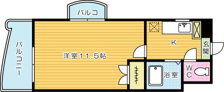 ロイヤルリージェント  408号室 間取り