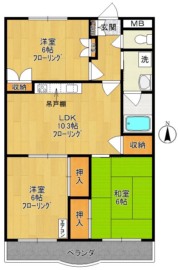 カーサ・グランデ 402号室 間取り