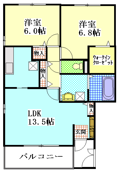 リ・ヴェール 101号室 間取り