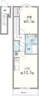 サンコート葵 206号室 間取り