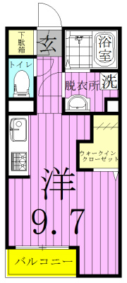 ＡＸＩＳ北松戸 202号室 間取り