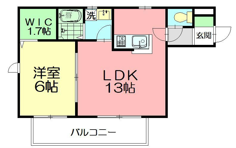 メゾンＮ・フィールド 204号室 間取り