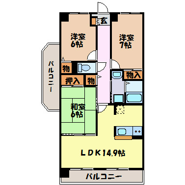 イースト・リバージュ 間取り図