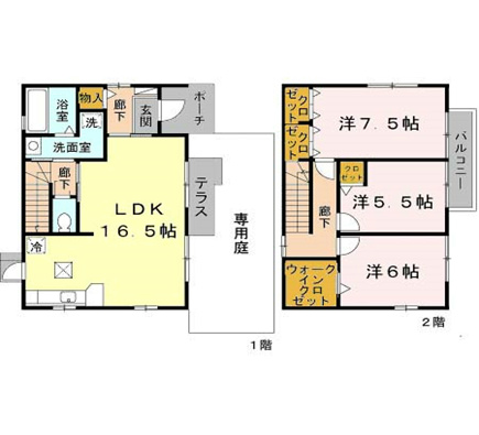 多井畑南町戸建Ｄ棟 間取り図
