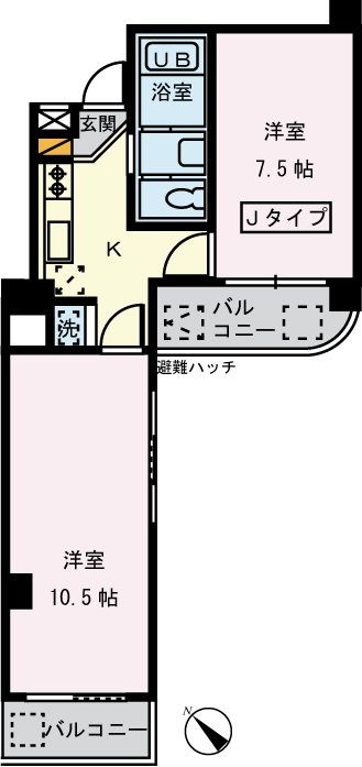 クレール東十条 404号室 間取り