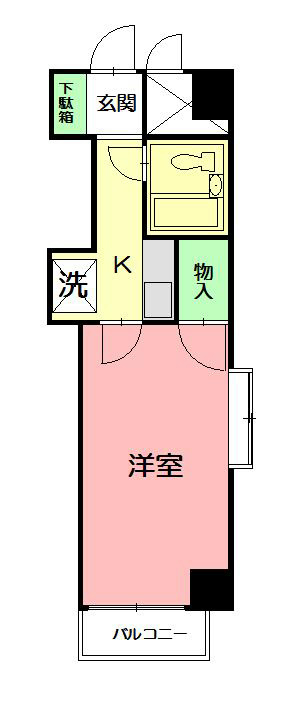 シルフィード平塚1 801号室 間取り