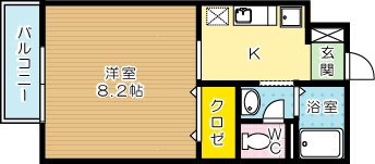 ディアコート到津  302号室 間取り