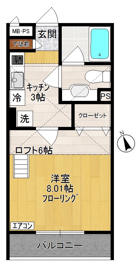 Corazon(コラソン) 205号室 間取り