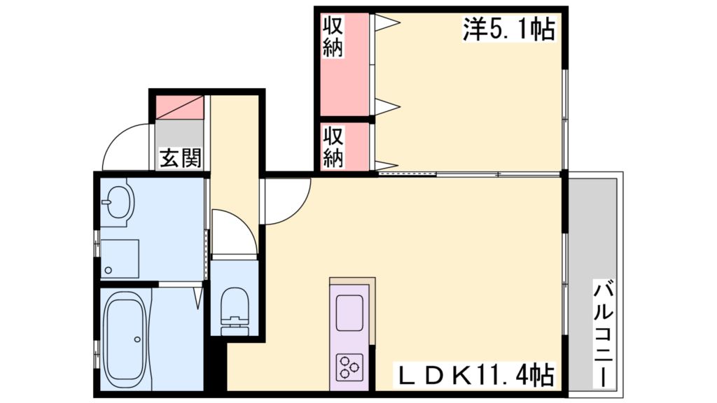 ルミエール北脇Ⅱ 間取り図