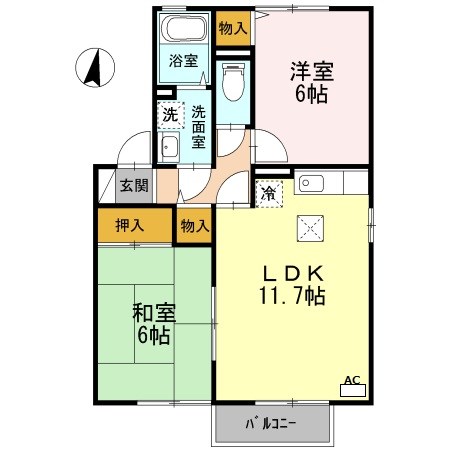 カーサフィオーレB 間取り図