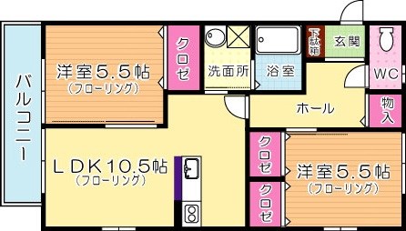 Spring Hill Top(スプリングヒルトップ)  101号室 間取り