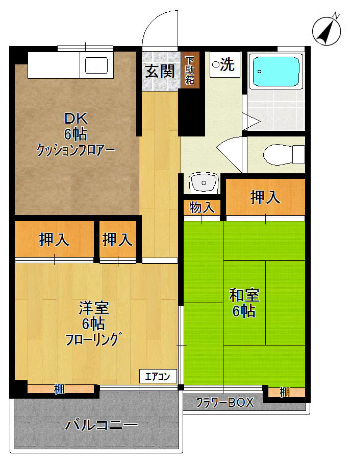 紅楓マンション  201号室 間取り