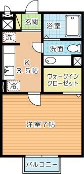 アバン セ シェル  101号室 間取り