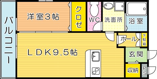 グレイストレビナ赤坂  206号室 間取り
