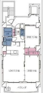 TKマンション元浜 501号室 間取り
