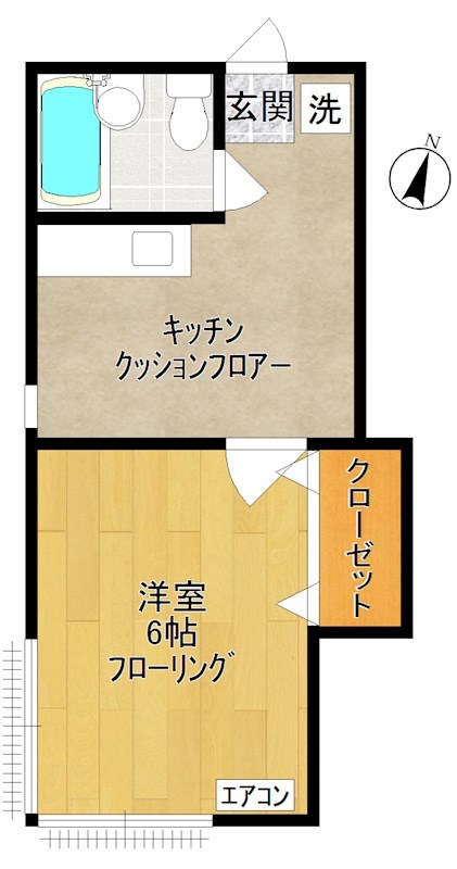 カーサビエント 2F-A2号室 間取り