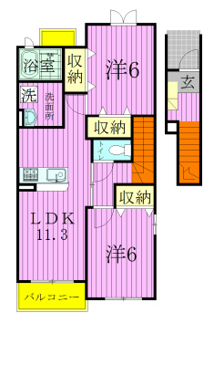 ピュア・キャッスルⅢ 203号室 間取り