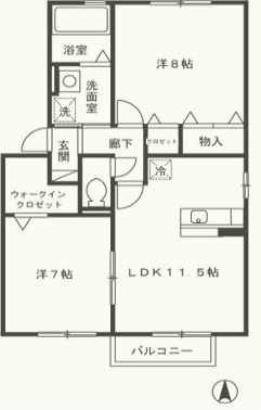 ルピナ大北Ｃ 間取り