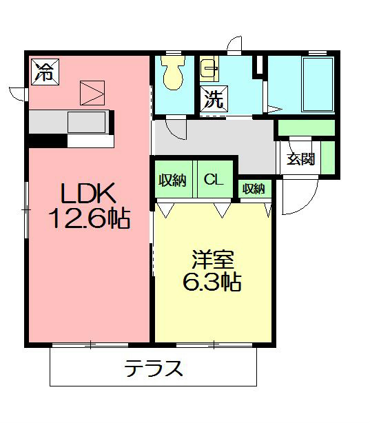 ソレアード鎌倉 201号室 間取り
