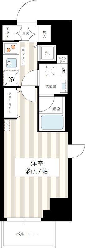 ＨＹ’ｓ ＹＯＫＯＨＡＭＡ Ｆｅｌｉｃｅ 0401号室 間取り