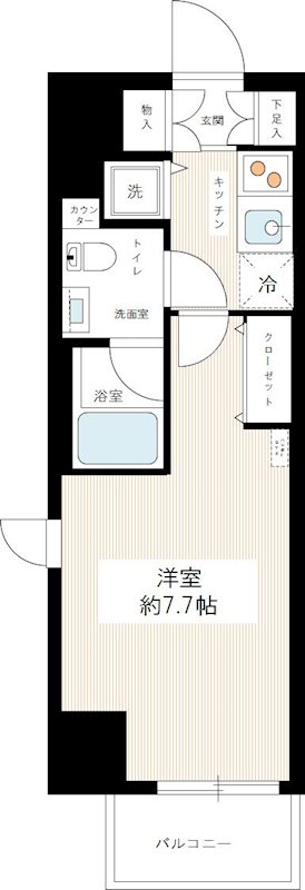 ＨＹ’ｓ ＹＯＫＯＨＡＭＡ Ｆｅｌｉｃｅ 0405号室 間取り