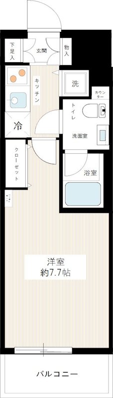 ＨＹ’ｓ ＹＯＫＯＨＡＭＡ Ｆｅｌｉｃｅ 0904号室 間取り