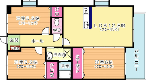 ベラフォレスタ大里桃山 204号室 間取り