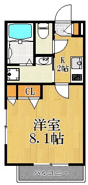 エスポワール川崎 301号室 間取り