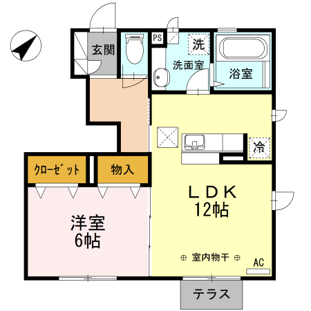 チェリッシュ 101号室 間取り