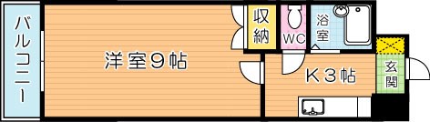 RISO初音 1301号室 間取り