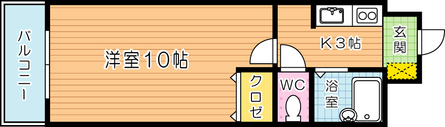 ギャラン南小倉 805号室 間取り