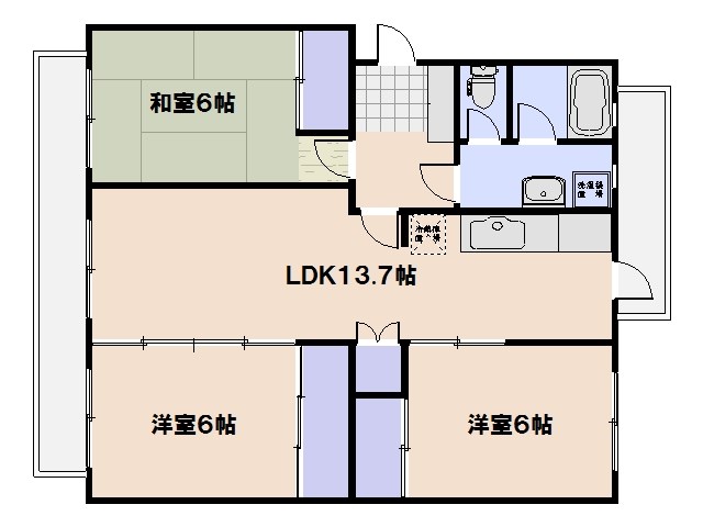 K’s B SATSUKIGAOKA Ⅲ 104号室 間取り