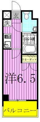 パークキューブ北松戸 1104号室 間取り
