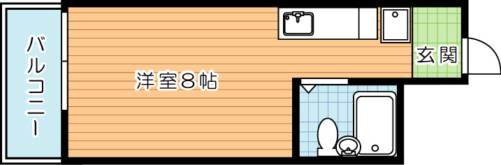 片野三番館 301号室 間取り