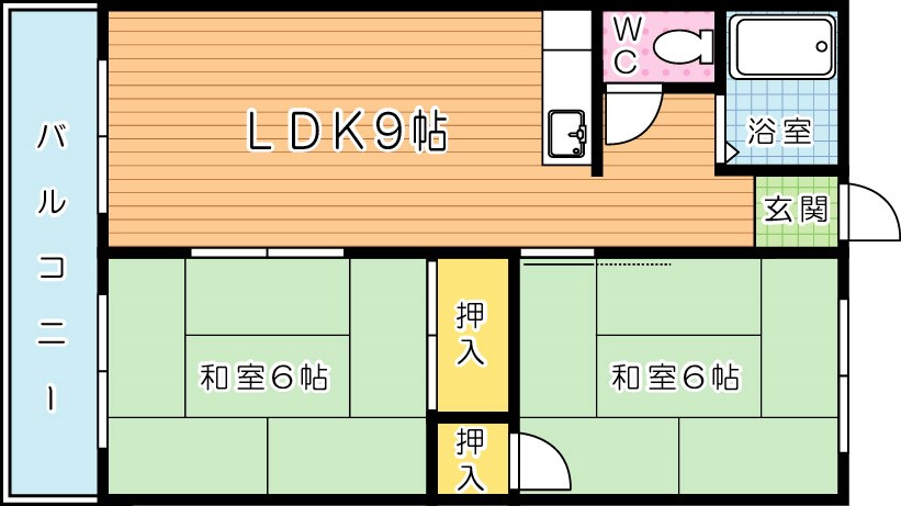 白銀マンション 501号室 間取り