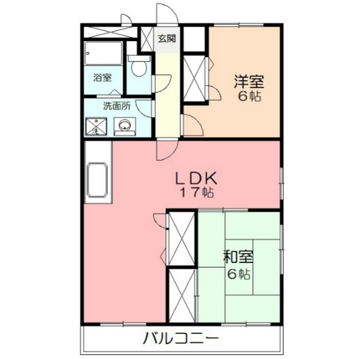 ソレイユ楠 301号室 間取り