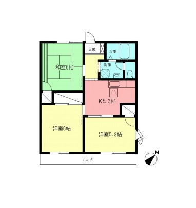 エイムⅠ 101号室 間取り