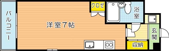 カルチェブラン 201号室 間取り