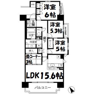 レジディア徳川 間取り図