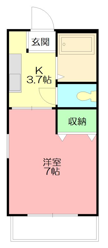 グランデ 201号室 間取り