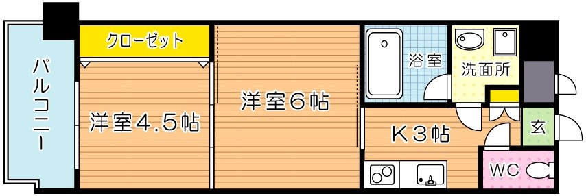 Ｈａｍｉｅｌ千防(ハミエル千防)  403号室 間取り