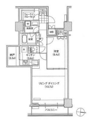 アパートメンツ東雲キャナルコート 間取り図