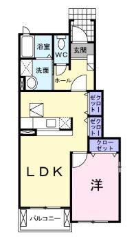 エミーユⅡ 101号室 間取り